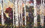 Maya Eventov Canvas Paintings - Bountiful Birches